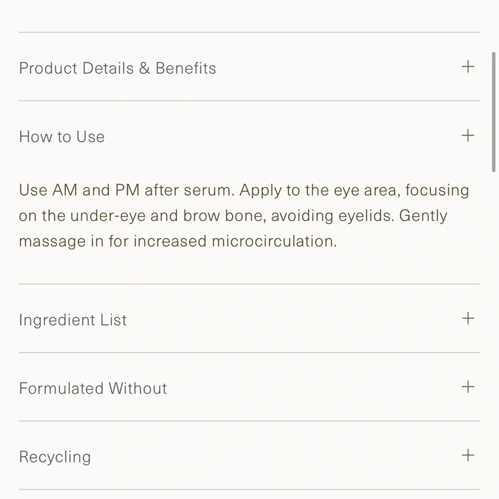 Oak Essentials x Jenni Kayne Full Sized Hydra Eye Balm 10g/0.35oz Retail $55 - Picture 10 of 15